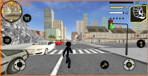 Black Stickman Rope Hero Gangstar Crime screenshot