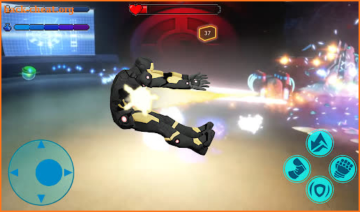 Black Super Iron Hero Robot 3D screenshot