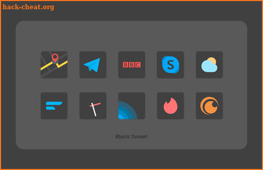 Black Sweet - Icon Pack screenshot