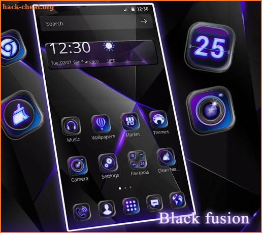Black Tech Fusion Launcher screenshot