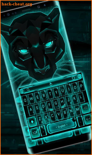 Black Tech Leopard Keyboard Theme screenshot