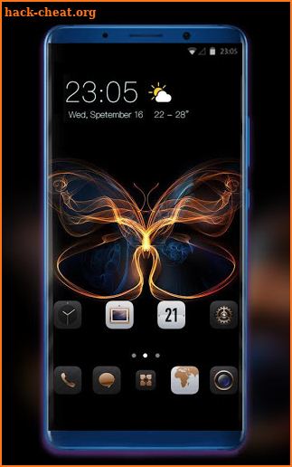 Black theme for gorgeous butterfly wallpaper screenshot