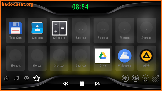 Black V3 - theme for CarWebGuru Launcher screenshot