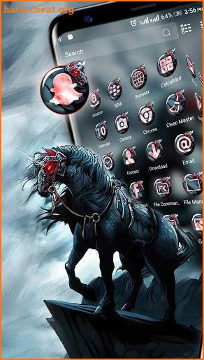 Black Warrior Horse Launcher Theme screenshot