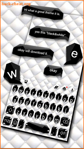 Black White Business Keyboard Theme screenshot