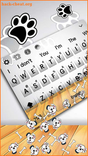 Black White Dogpaw Gravity Keyboard screenshot