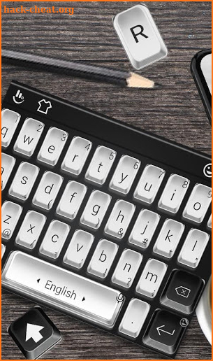 Black White Keyboard Theme screenshot