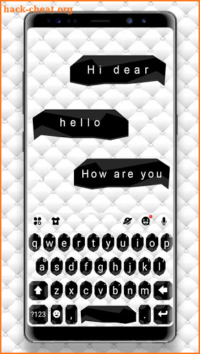 Black White SMS Keyboard Theme screenshot
