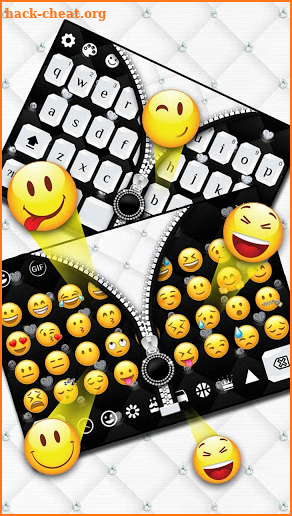 Black White Zipper Keyboard screenshot
