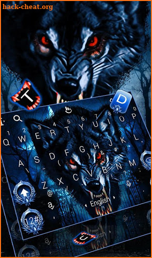 Black Wolf Keyboard Theme screenshot