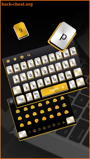 Black Yellow Keyboard Theme screenshot