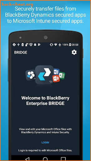 BlackBerry Enterprise BRIDGE screenshot
