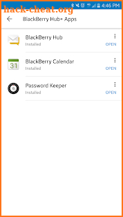 BlackBerry Hub+ Services screenshot