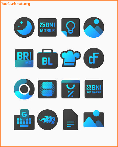 Blackdiant Blue - Icon Pack screenshot