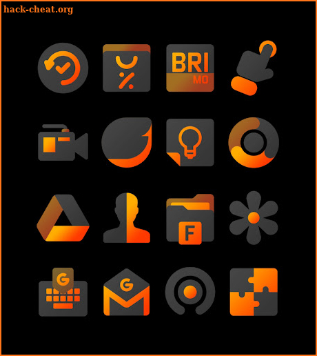 Blackdiant Orange - Icon Pack screenshot