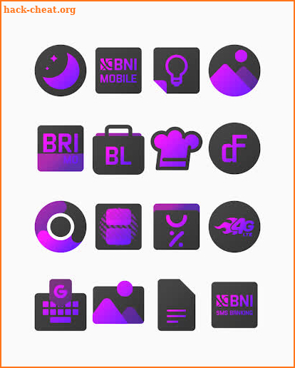 Blackdiant Purple - Icon Pack screenshot