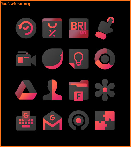 Blackdiant Red - icon Pack screenshot