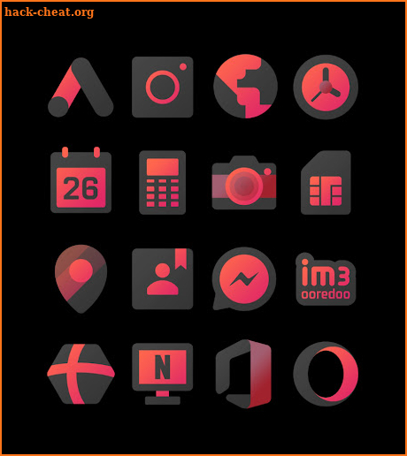 Blackdiant Red - icon Pack screenshot