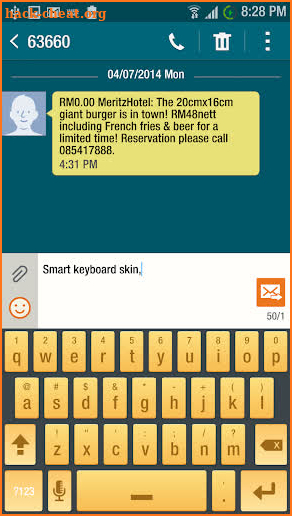 Blackgold Smart Keyboard skin screenshot