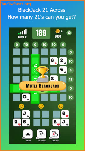 Blackjack 21 Across - New Blackjack screenshot