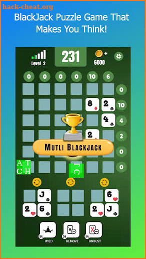 Blackjack 21 Across - New Blackjack screenshot