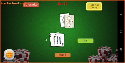 Blackjack 21 - card game screenshot