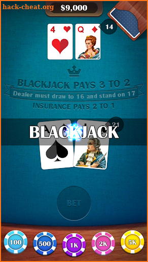 Blackjack 21 - casino card game screenshot