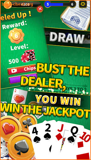 BlackJack 21 - Classic Free Table Poker Game screenshot