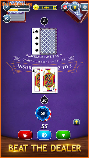 Blackjack by Murka - 21 Vegas Casino Card Game screenshot
