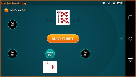 BlackJack strategy practice screenshot