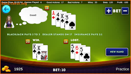 Blackjack Trainer PRO! ♠️ Free Black Jack 21 screenshot