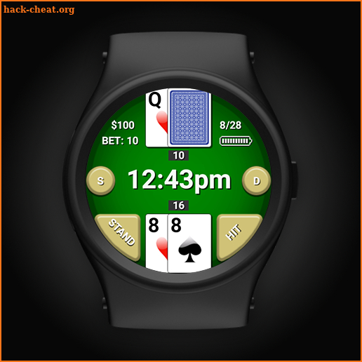 Blackjack Watch Face screenshot