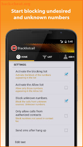 Blacklistcall - Block numbers screenshot