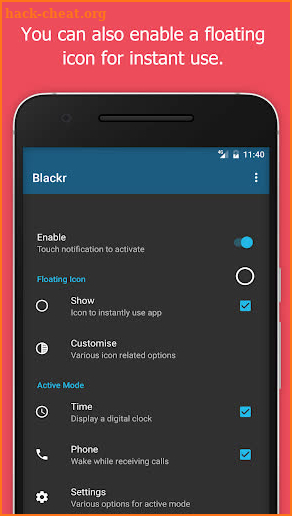 Blackr: AMOLED Display Off & Black Screen Overlay screenshot