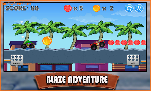 Blaze Monster Car : City Game screenshot