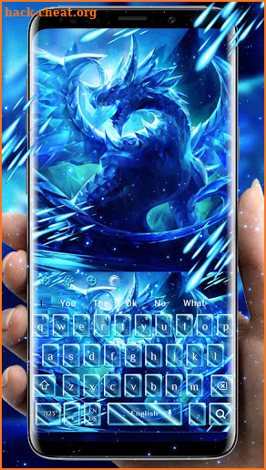 Blazing Blue Dragon Keyboard Theme screenshot