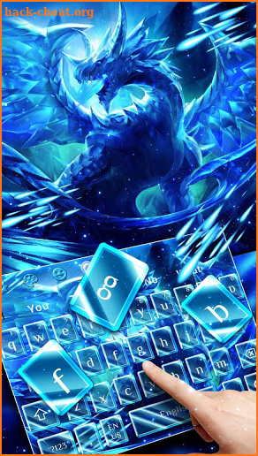Blazing Blue Dragon Keyboard Theme screenshot