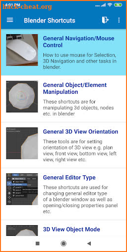 Blender 3D Shortcuts Pro screenshot