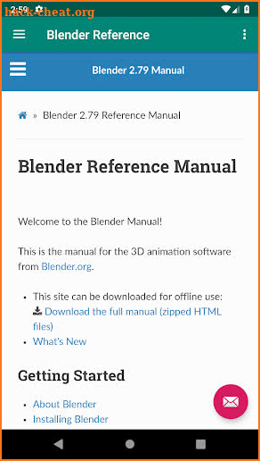 Blender Reference screenshot