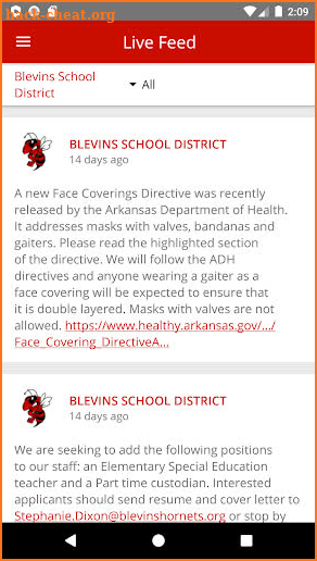 Blevins School District screenshot