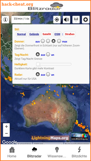 Blitzradar: Blitzortung - Gewitter Radar screenshot