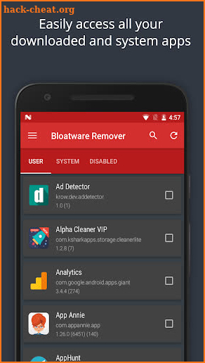 Bloatware Remover FREE [Root] screenshot