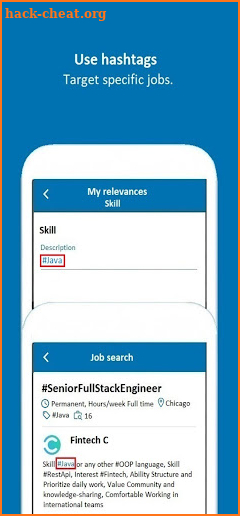 Blobfsh Job seeker screenshot