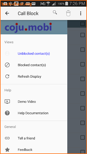 Block Calls screenshot