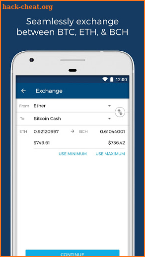 Blockchain Wallet. Bitcoin, Bitcoin Cash, Ethereum screenshot