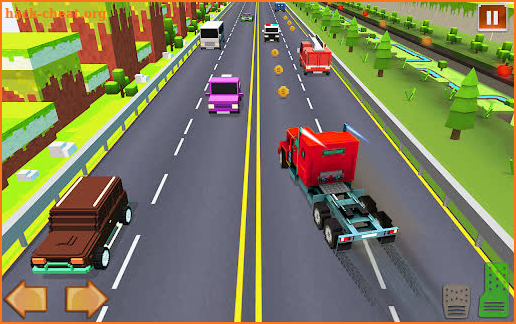 Blocky Car Highway Racer: Traffic Racing Game screenshot