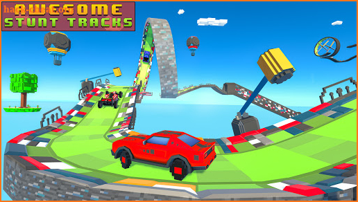 Blocky Car Races - Mega Ramps Game screenshot