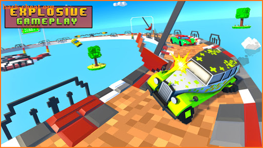 Blocky Car Races - Mega Ramps Game screenshot