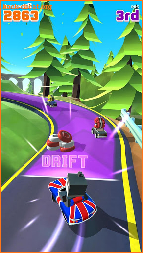 Blocky Racer - Endless Racing screenshot
