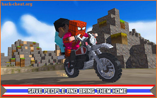 Blocky Superhero Moto Bike Sim screenshot